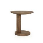 Organische Bijzettafel Novia Mangohout Lichtbruin 50x40 cm