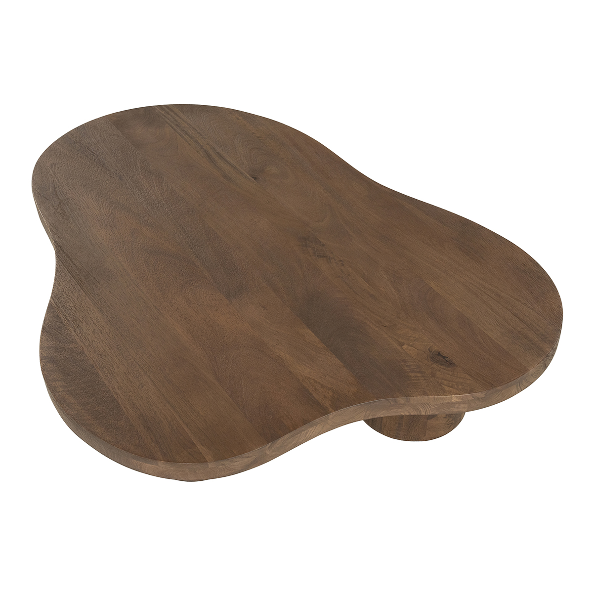 Organische Salontafel Charlie Mangohout Lichtbruin 130×100 cm
