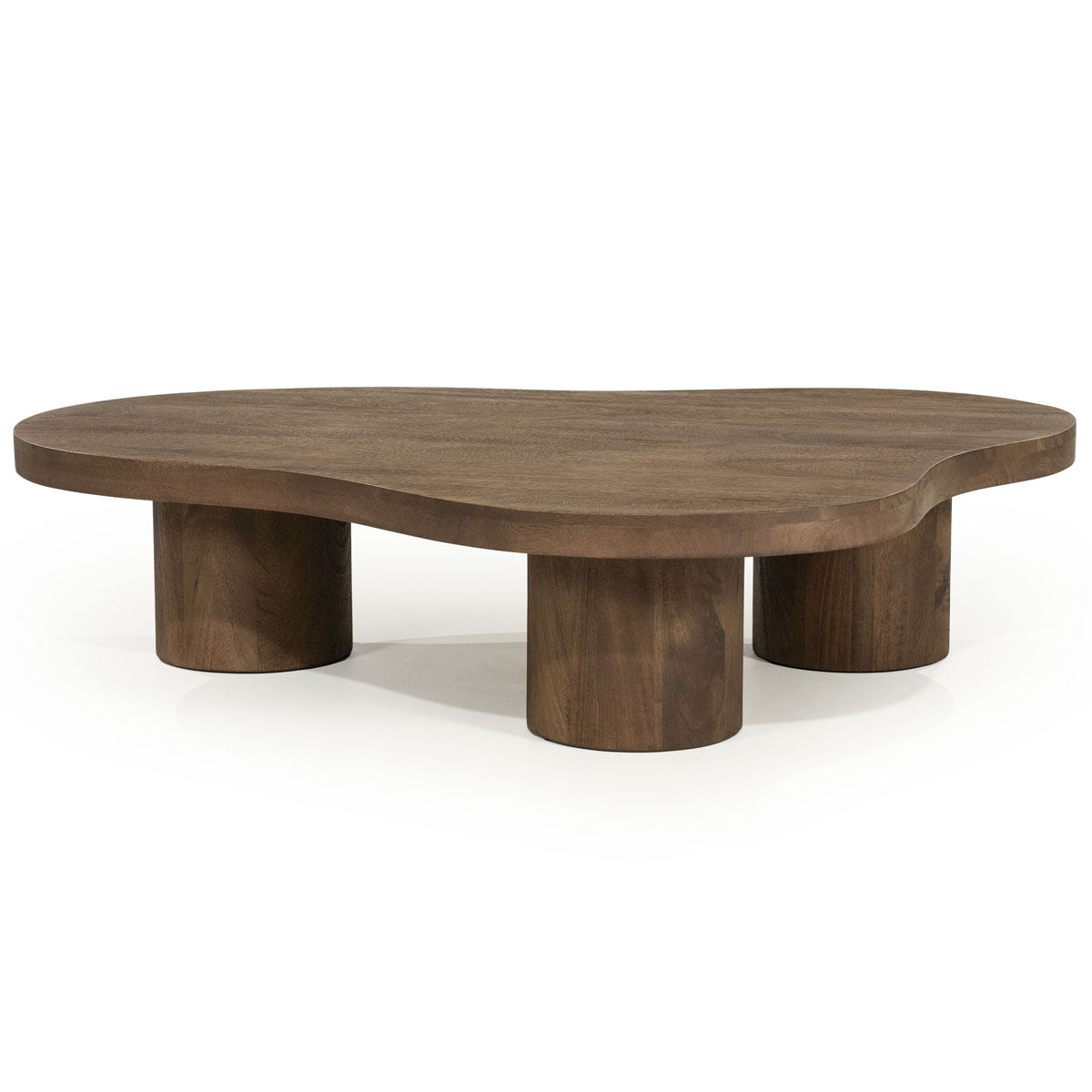 Organische Salontafel Charlie Mangohout Lichtbruin 130×100 cm