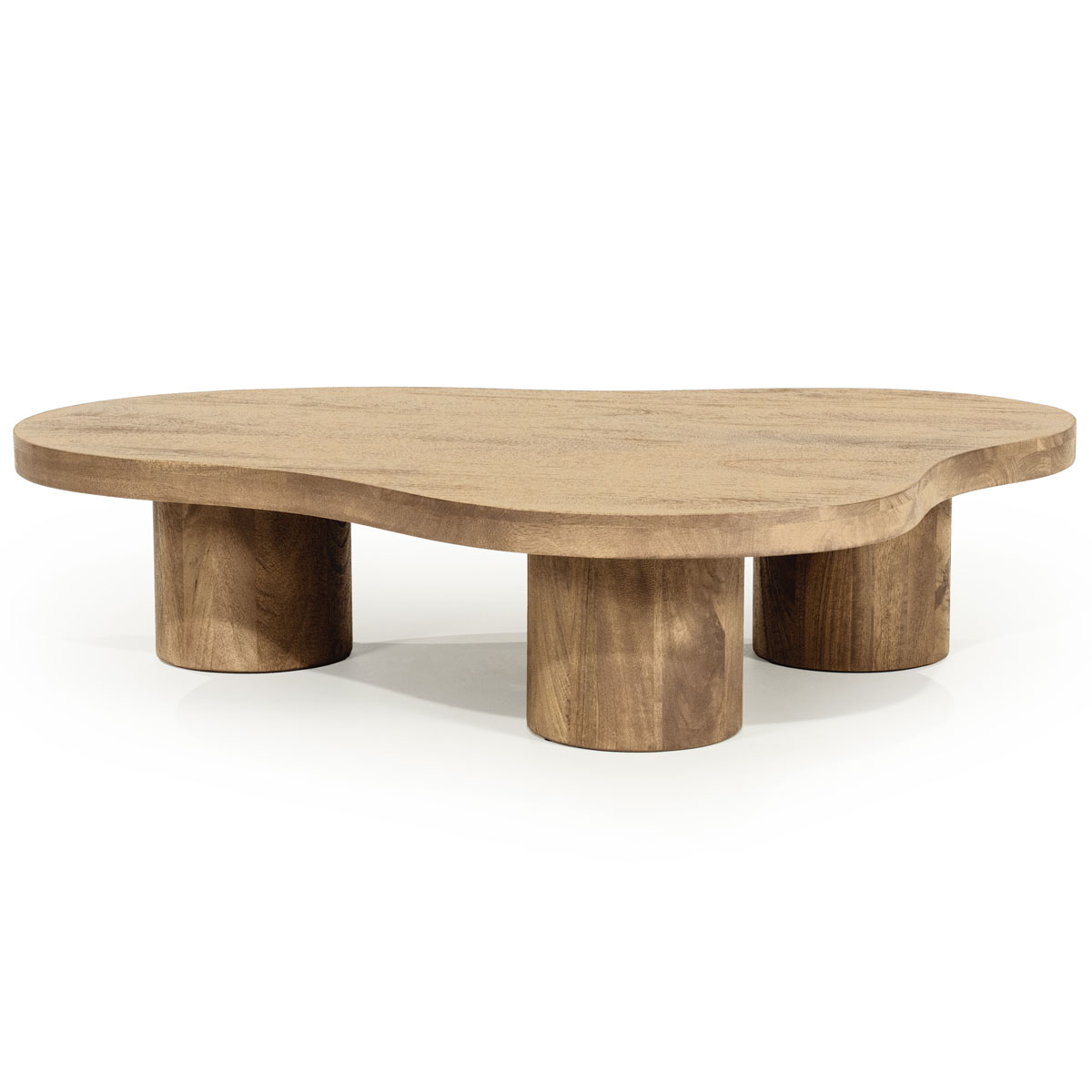 Organische Salontafel Charlie Mangohout Naturel 130×100 cm