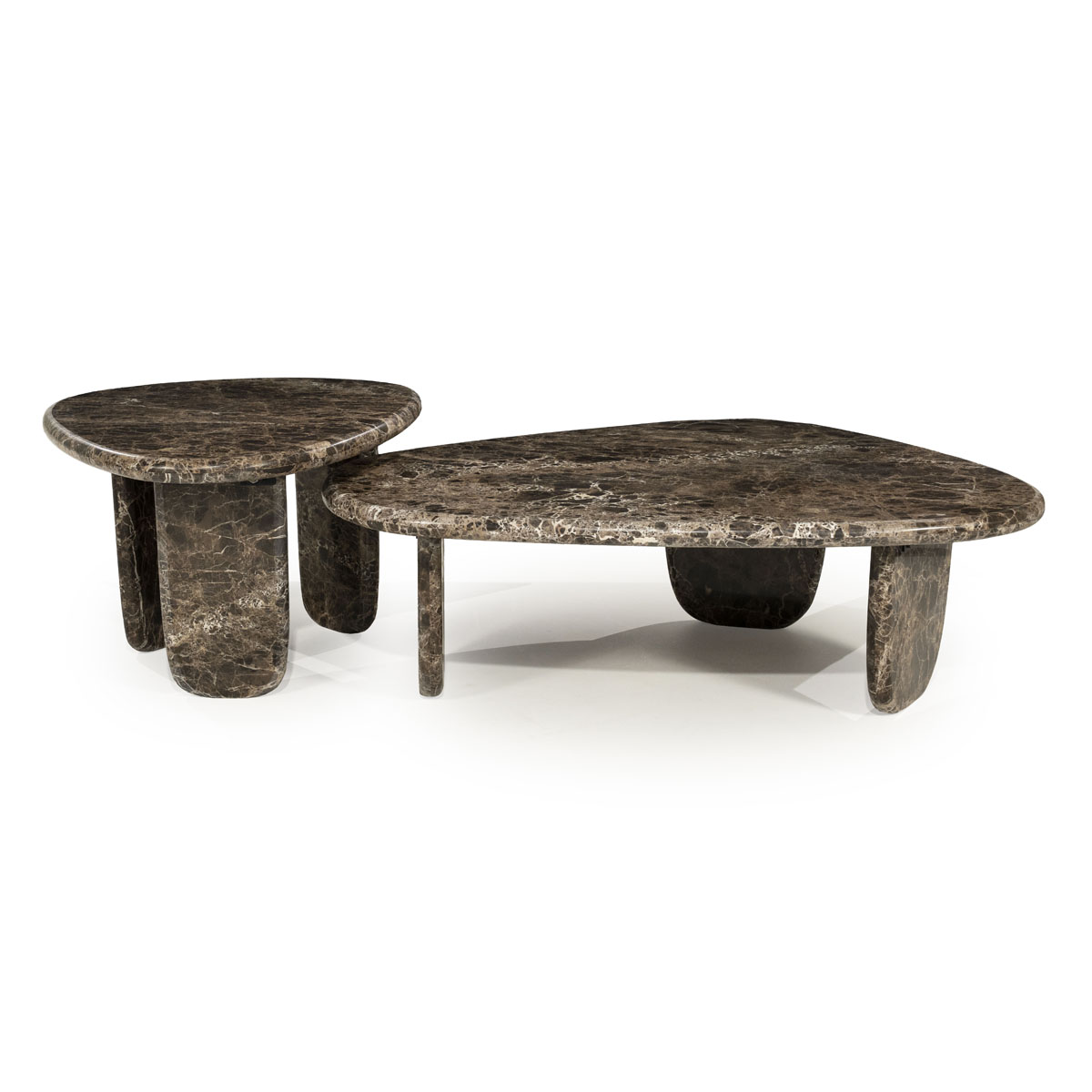 Organische Salontafel Devin Marmer Bruin 65.5×56.5 cm