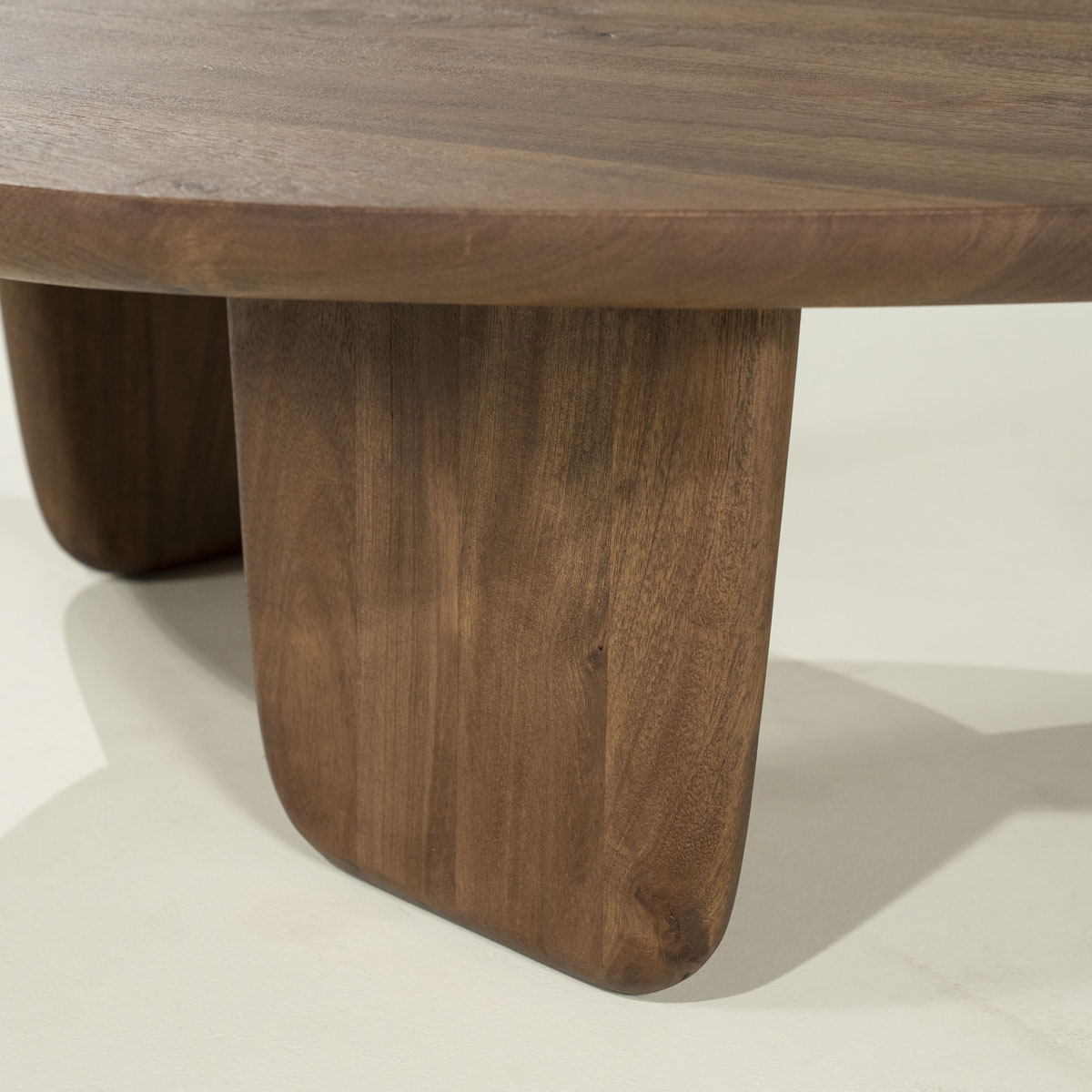 Organische Salontafel Maud Mangohout Lichtbruin 100×85 cm