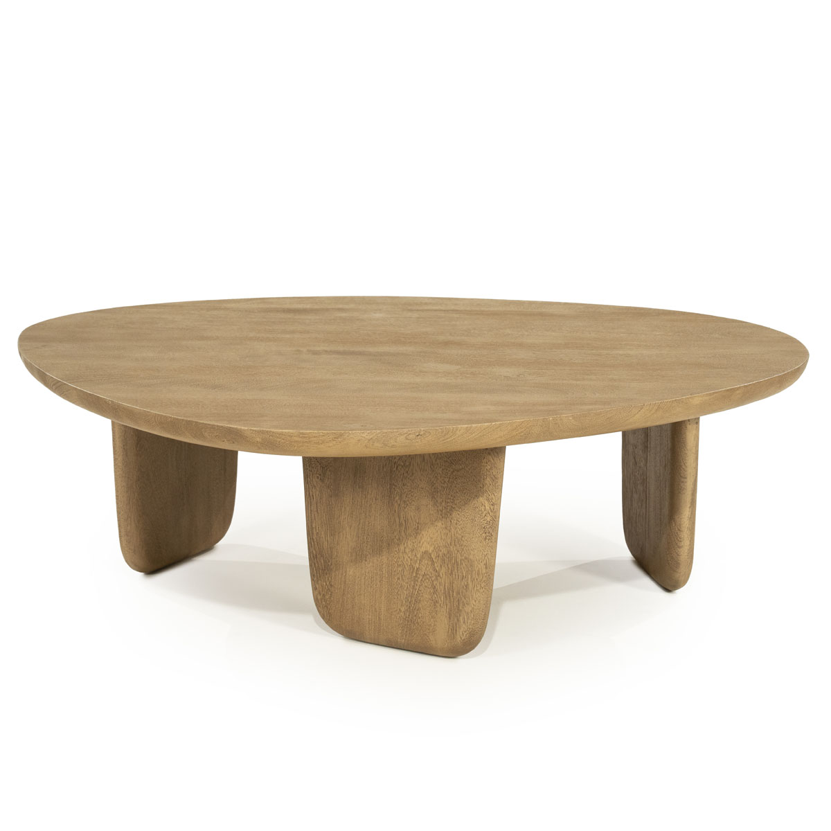 Organische Salontafel Maud Mangohout Naturel 100×85 cm