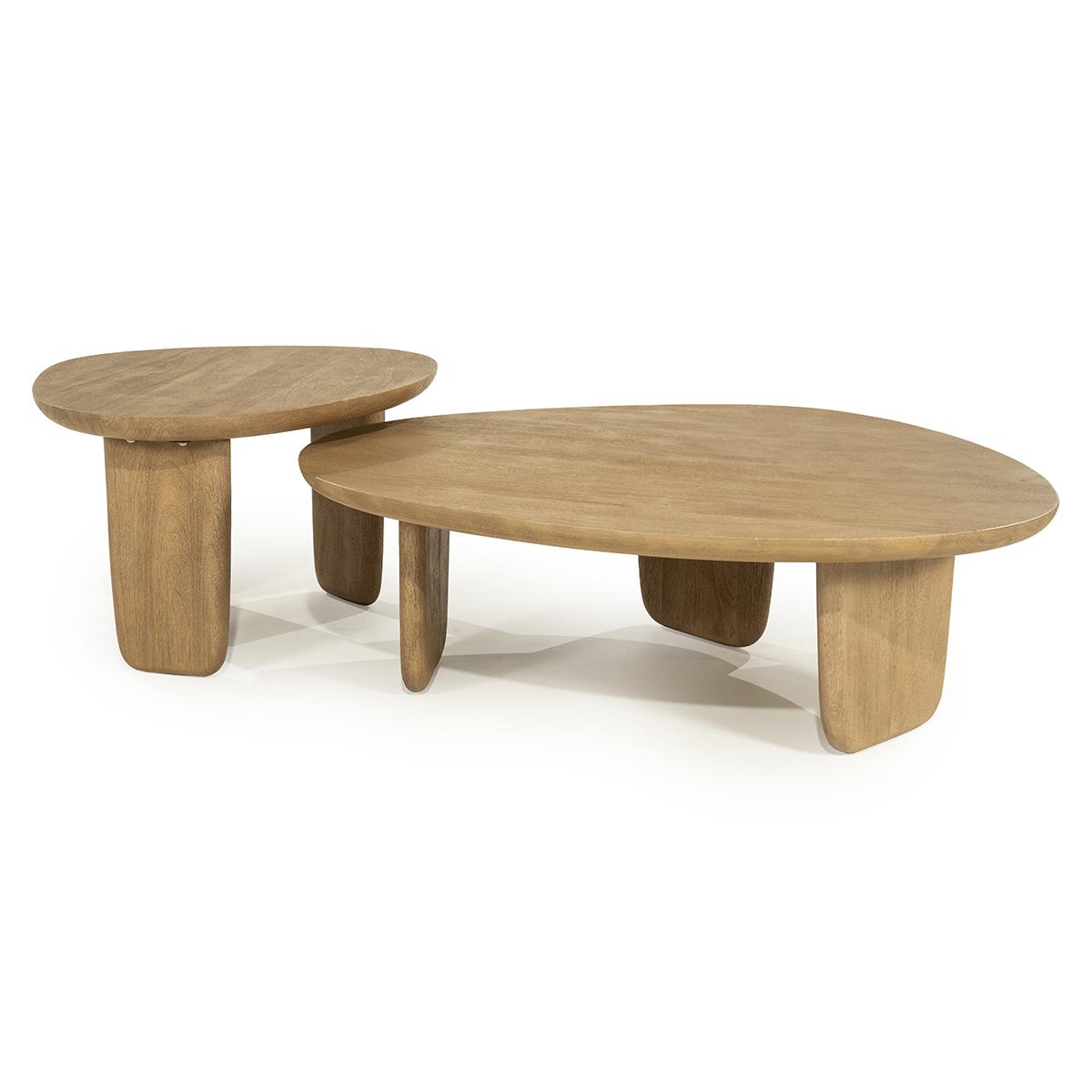 Organische Salontafel Maud Mangohout Naturel 65×56.5 cm