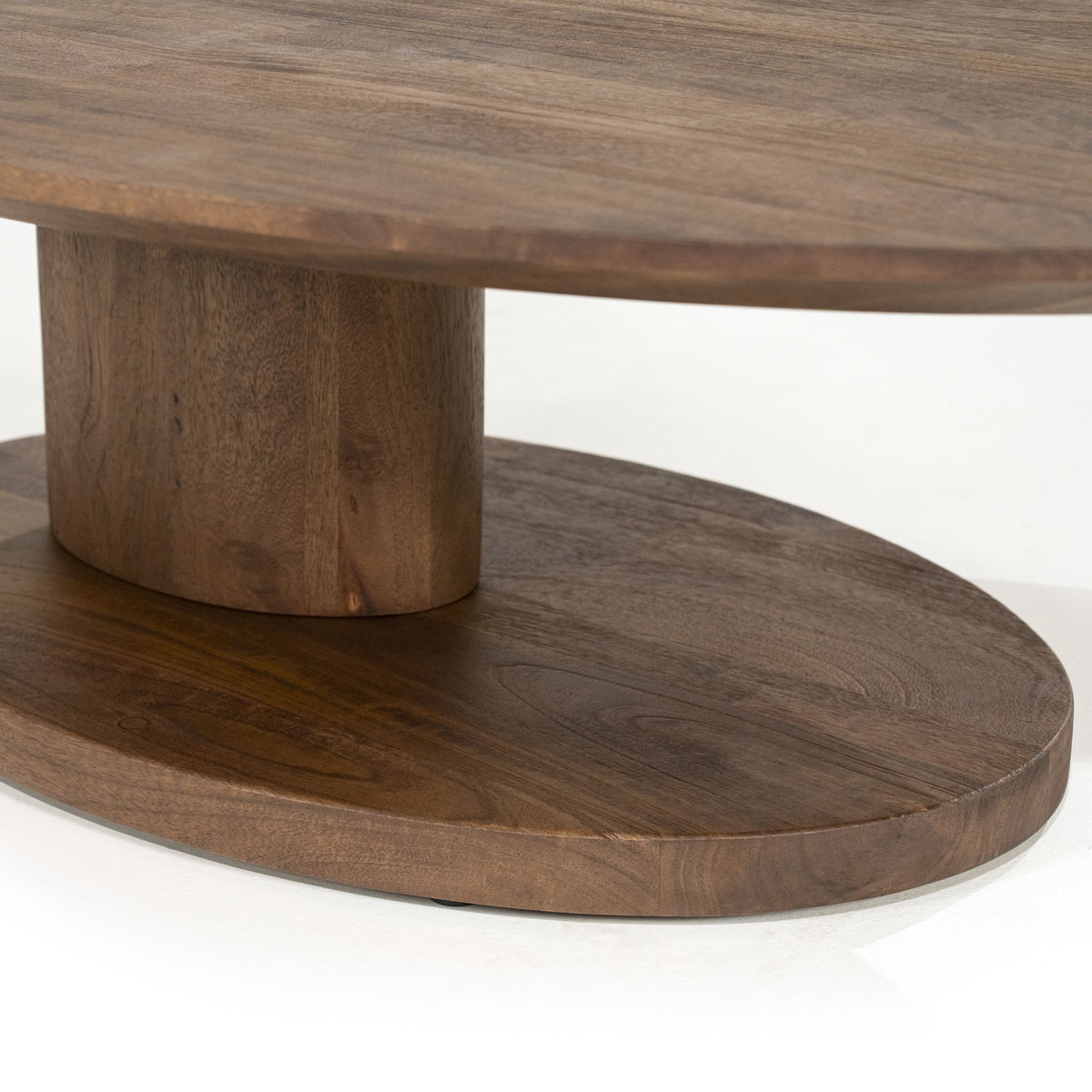 Organische Salontafel Novia Mangohout Lichtbruin 120×80 cm