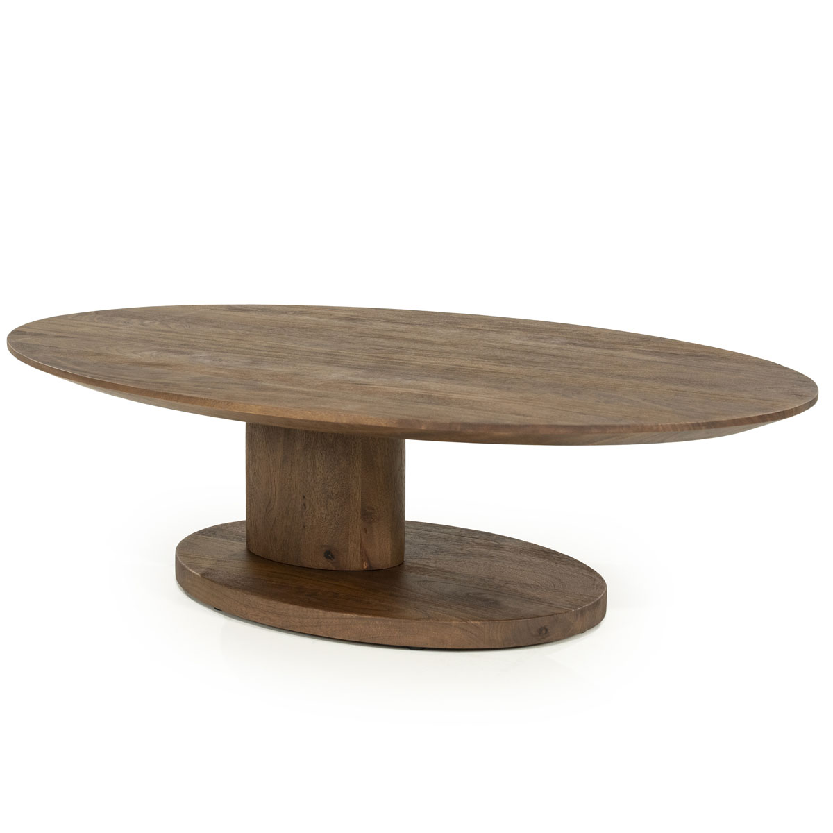 Organische Salontafel Novia Mangohout Lichtbruin 120×80 cm