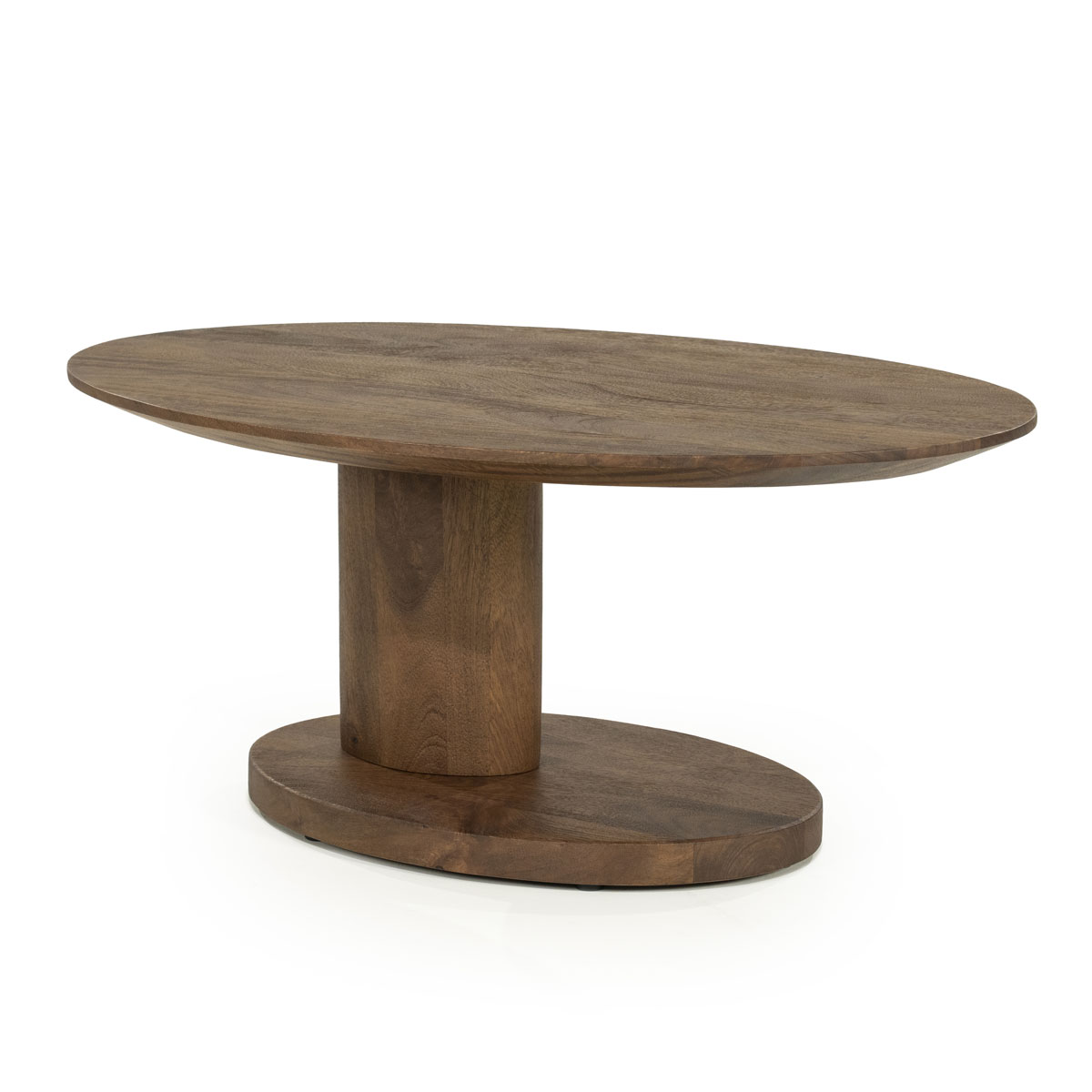 Organische Salontafel Novia Mangohout Lichtbruin 90×60 cm