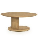 Organische Salontafel Novia Mangohout Naturel 90x60 cm