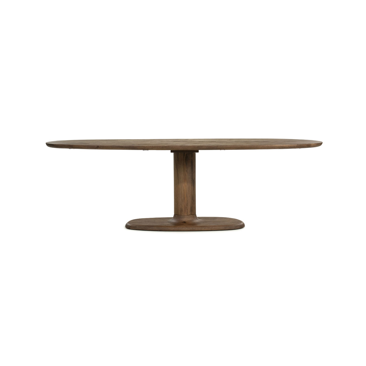 Ovale Eetkamertafel Coco Mangohout Lichtbruin 240x110 cm
