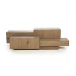 Rechthoekige Salontafel Quinten Bruin 140x75 cm