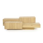 Rechthoekige Salontafel Quinten Naturel 140x75 cm