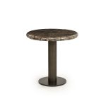 Ronde Bijzettafel Luigi Marmer Bruin 45x45 cm