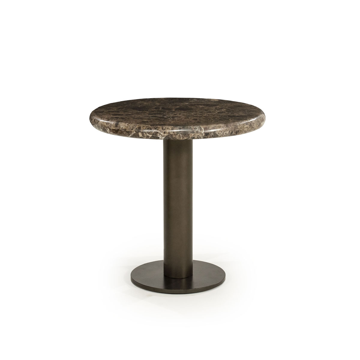 Ronde Bijzettafel Luigi Marmer Bruin 45×45 cm