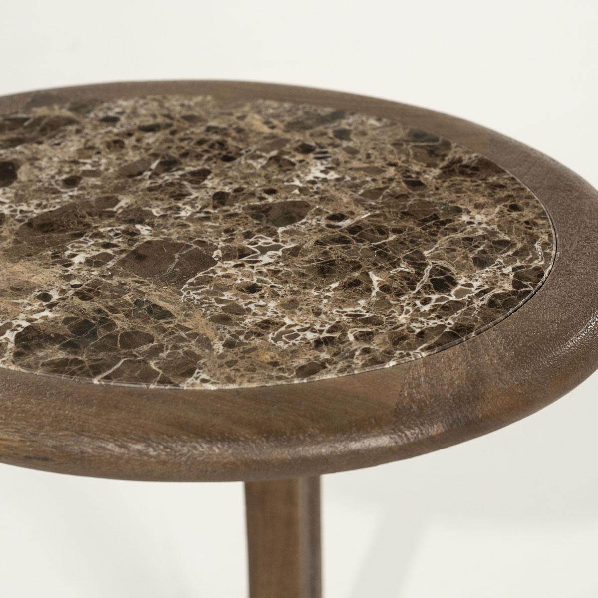 Ronde Bijzettafel Vito Mangohout 45×43 cm