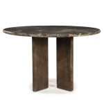 Ronde Eetkamertafel Lando Marmer Bruin 127x127 cm