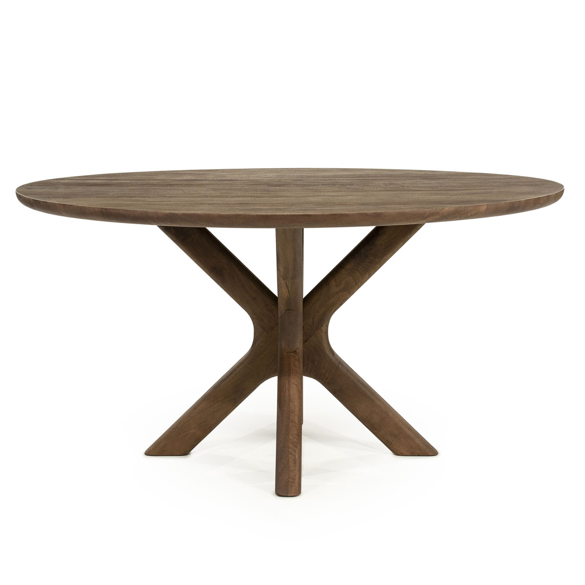 Ronde Eetkamertafel Tycho Mangohout Lichtbruin 150×150 cm