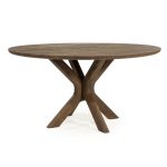 Ronde Eetkamertafel Tycho Mangohout Lichtbruin 150x150 cm