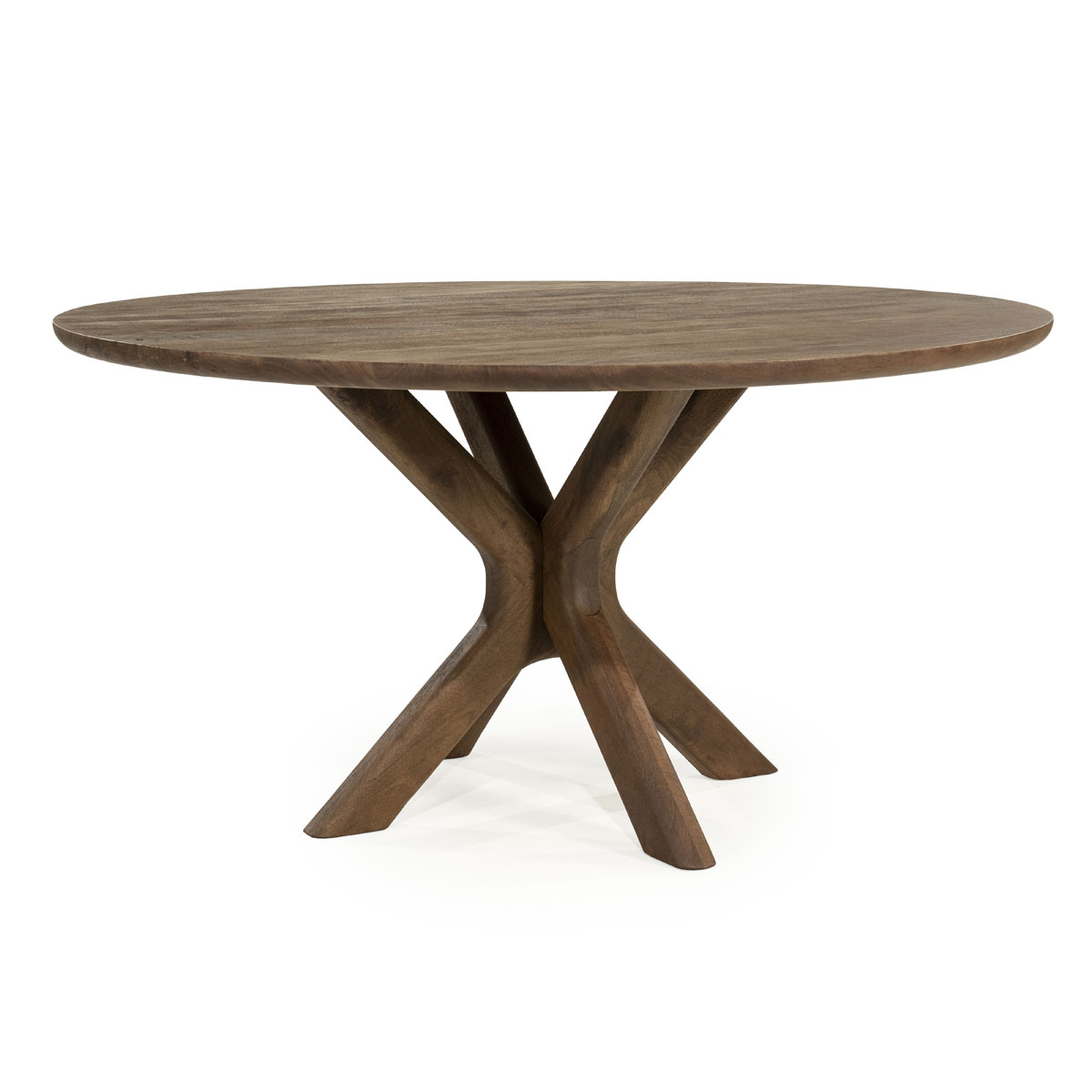 Ronde Eetkamertafel Tycho Mangohout Lichtbruin 150×150 cm
