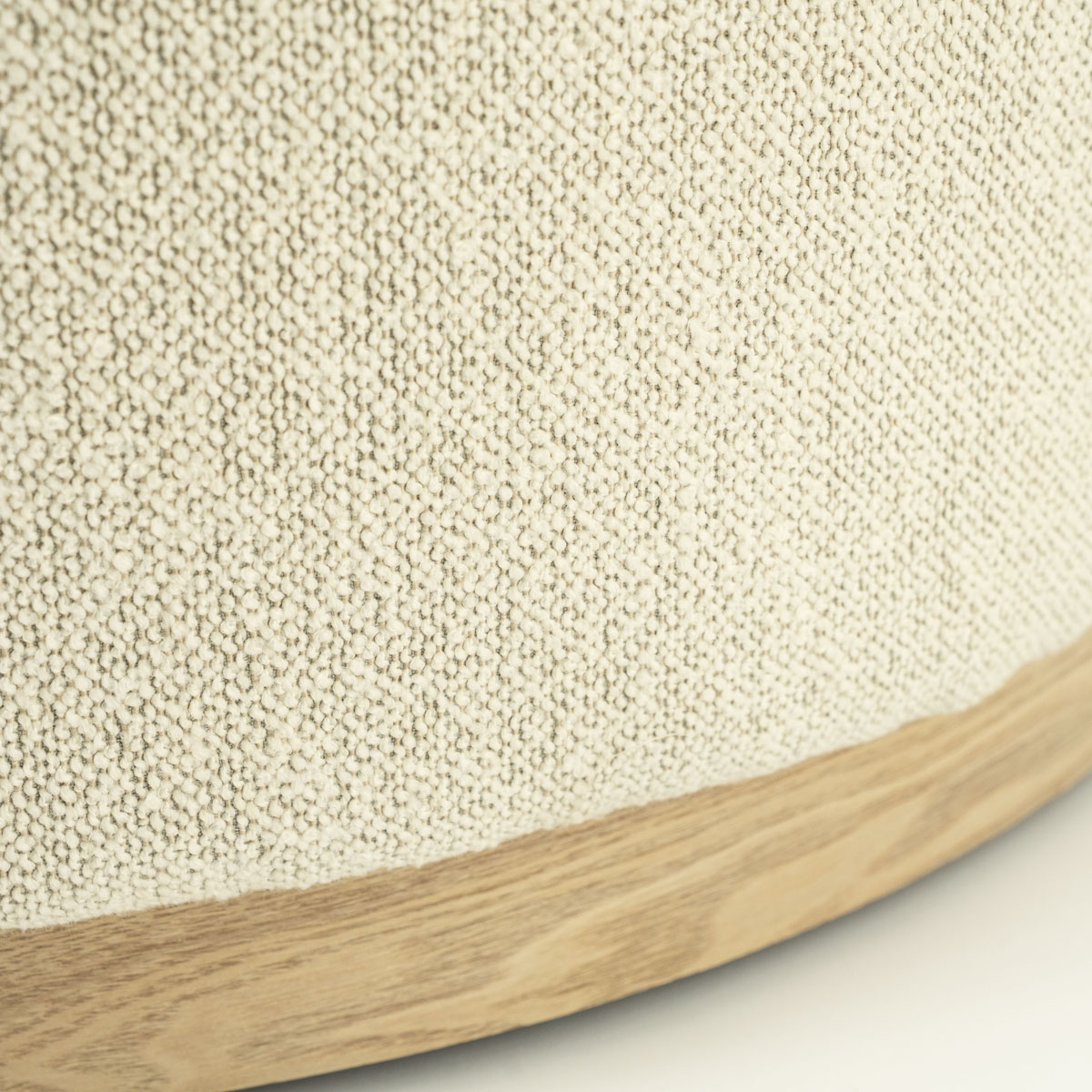 Ronde Poef Avah Beige Mantz 80×80 cm