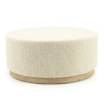 Ronde Poef Avah Beige Mantz 80x80 cm