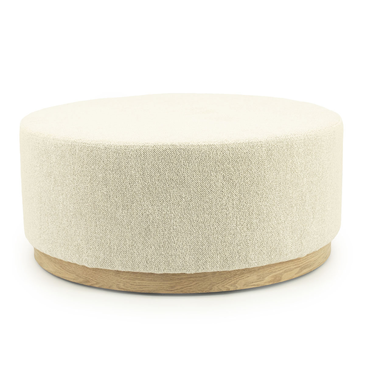 Ronde Poef Avah Beige Mantz 80×80 cm