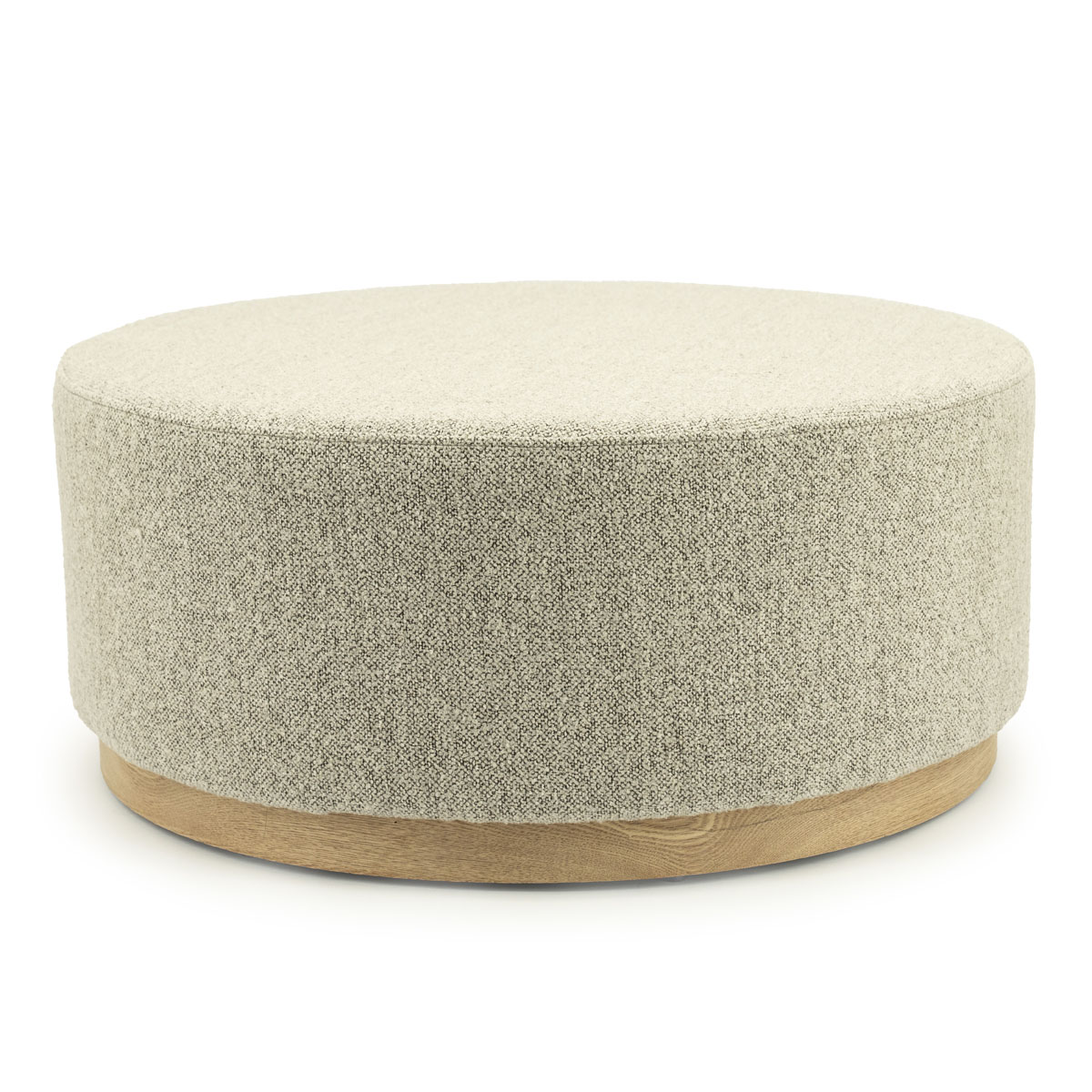 Ronde Poef Avah Taupe Mantz 80×80 cm