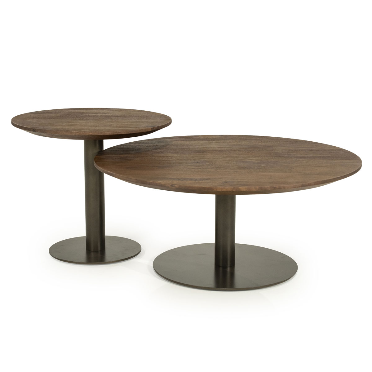 Ronde Salontafel Esila Mangohout 50×50 cm