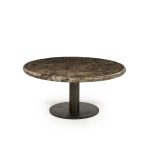 Ronde Salontafel Luigi Marmer Bruin 75x75 cm