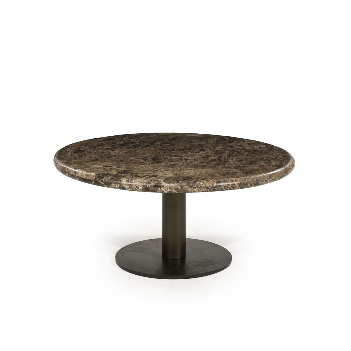 Ronde Salontafel Luigi Marmer Bruin 75×75 cm