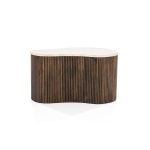 Salontafel Mari Organisch Marmer Bruin 70x47 cm