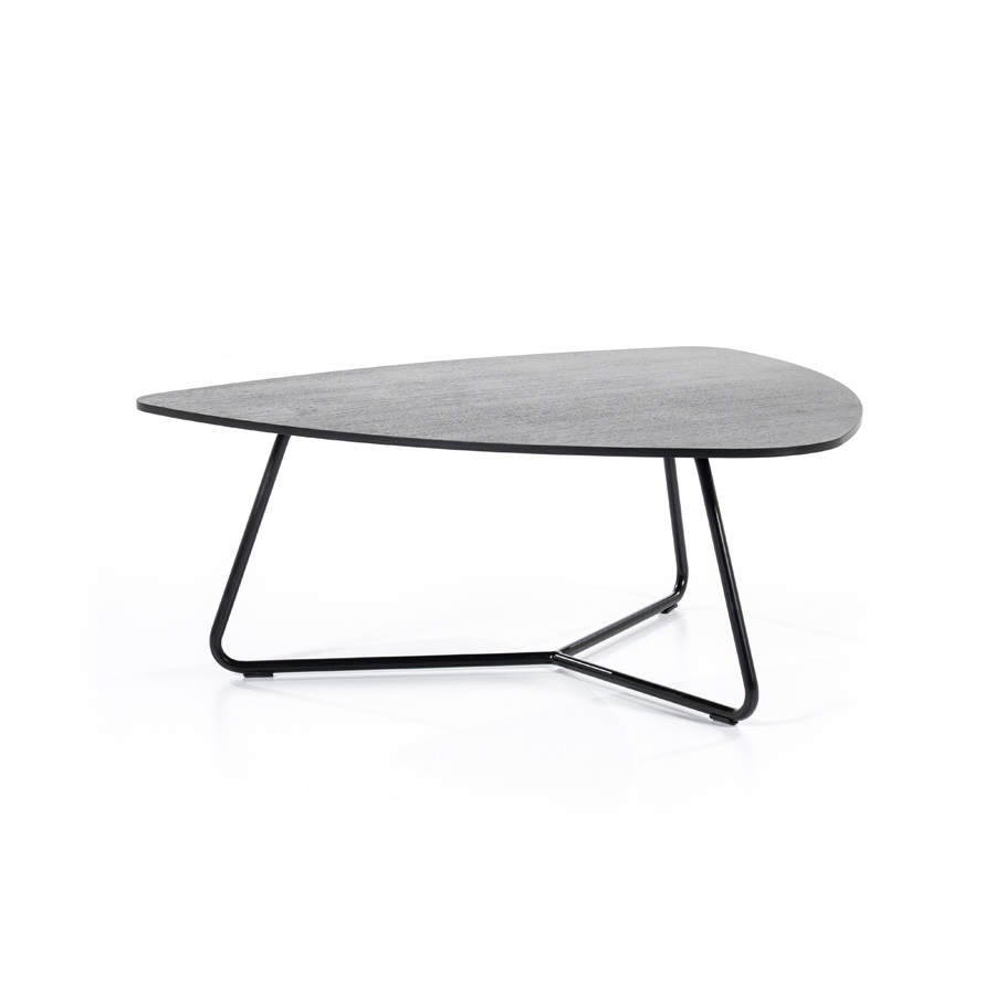 Salontafel Ron Mangohout Zwart 66×66 cm