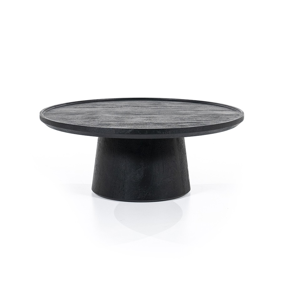 Salontafel Ron Mangohout Zwart 66×66 cm