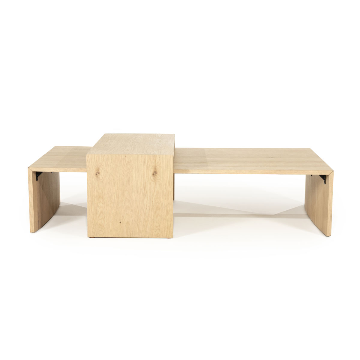 Set van 2 Salontafel Flo Eikenfineer Naturel
