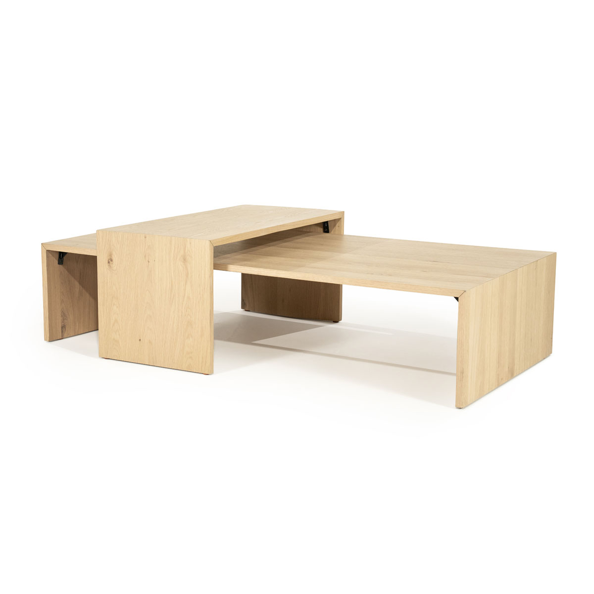 Set van 2 Salontafel Flo Eikenfineer Naturel