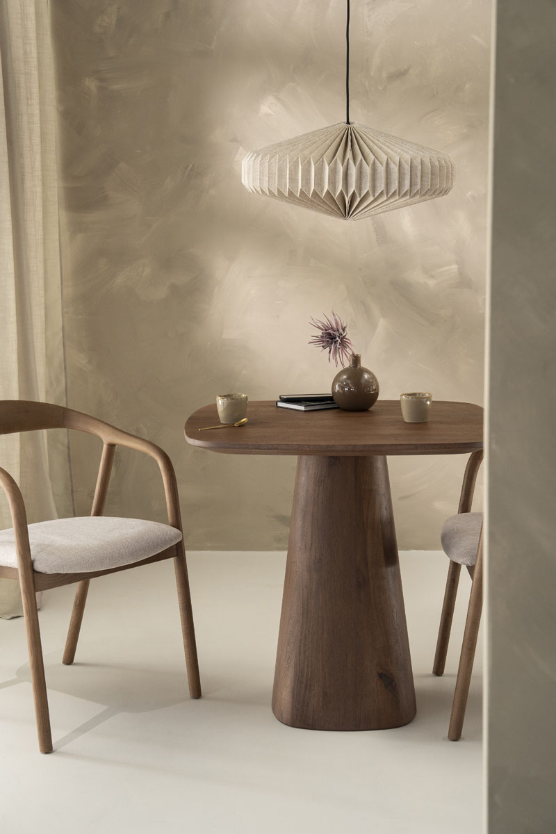 Vierkante Eetkamertafel Aron Mangohout Lichtbruin 80×80 cm