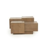 Vierkante Salontafel Quinten Bruin 80x80 cm