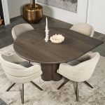 Druppelvormige Eikenhouten Eettafel Lyon