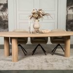 Kiezelvormige Eikenhouten Eettafel Le Mans