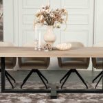 Rechthoekige Eikenhouten Eettafel  Granville