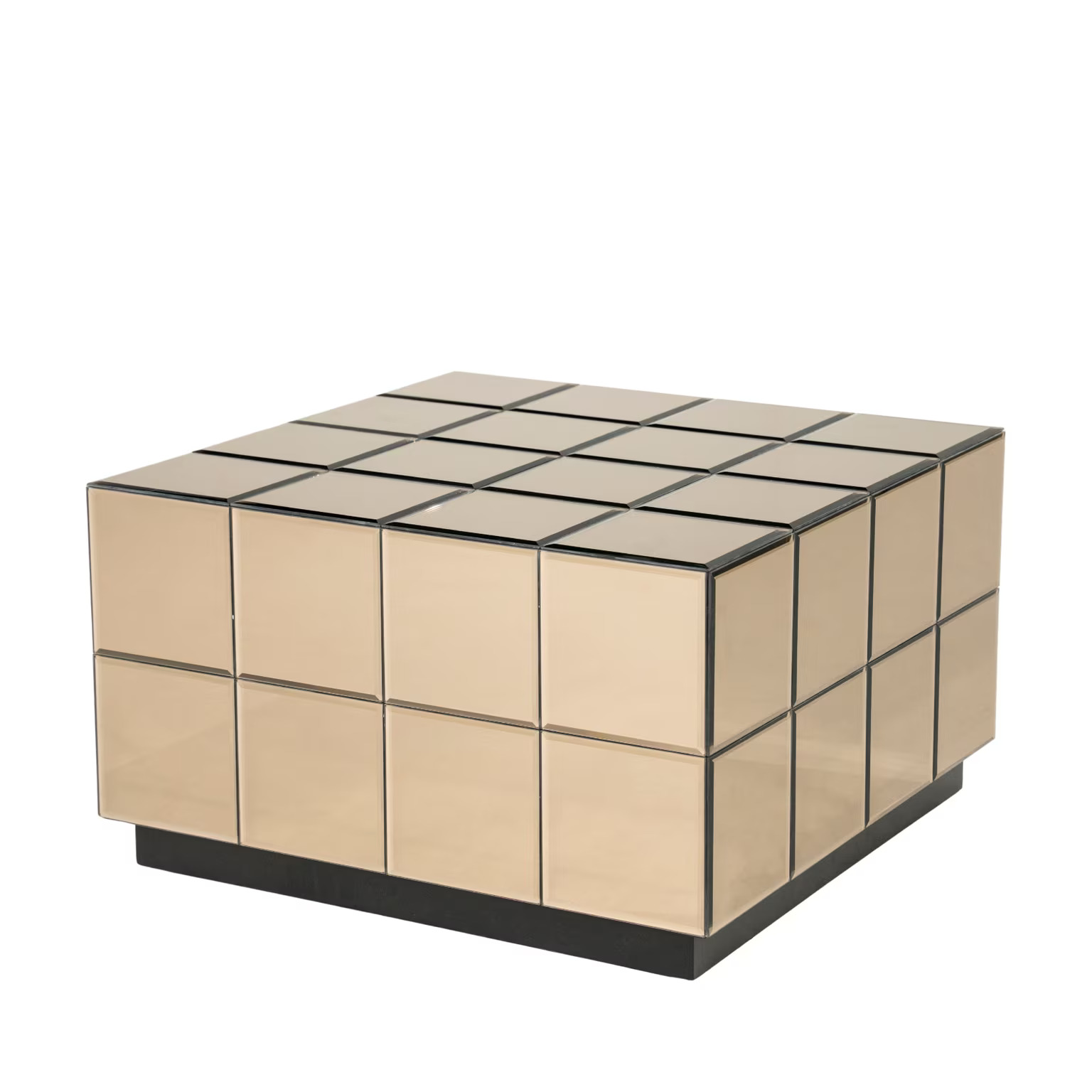 Salontafel Flectron Glas Bruin 60×60 cm