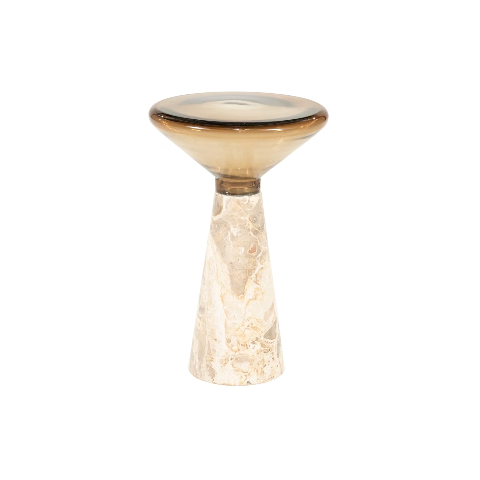 Bijzettafel Sereno Rond Beige 34×34 cm